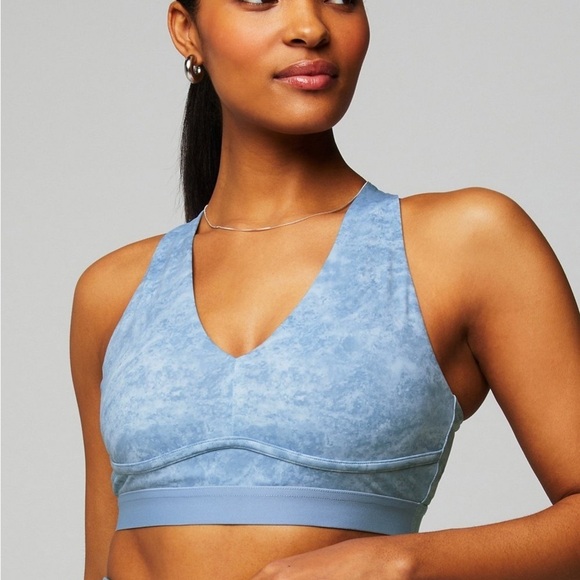 Fabletics ALL DAY EVERY DAY LOW IMPACT BRASOFT BLUE STONE MARBLE - Picture 2 of 9